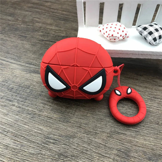 Spiderman Case for Apple AirPod - Premium Silicone Cover with Key Handle