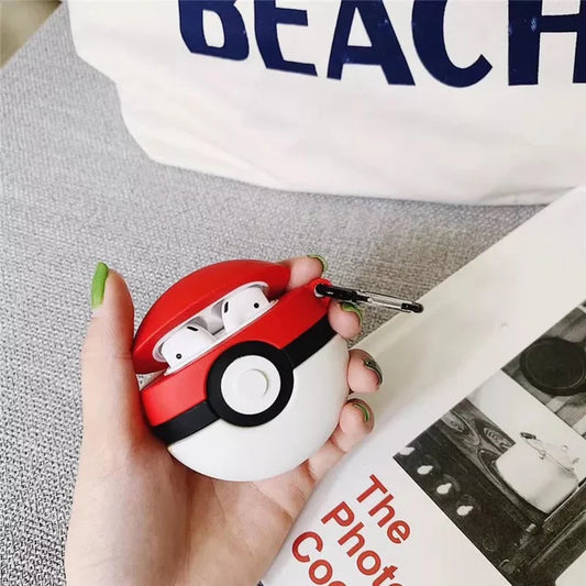 Pokemon Poke Ball Airpods Cover for Apple AirPods - Premium Silicone Case Cover