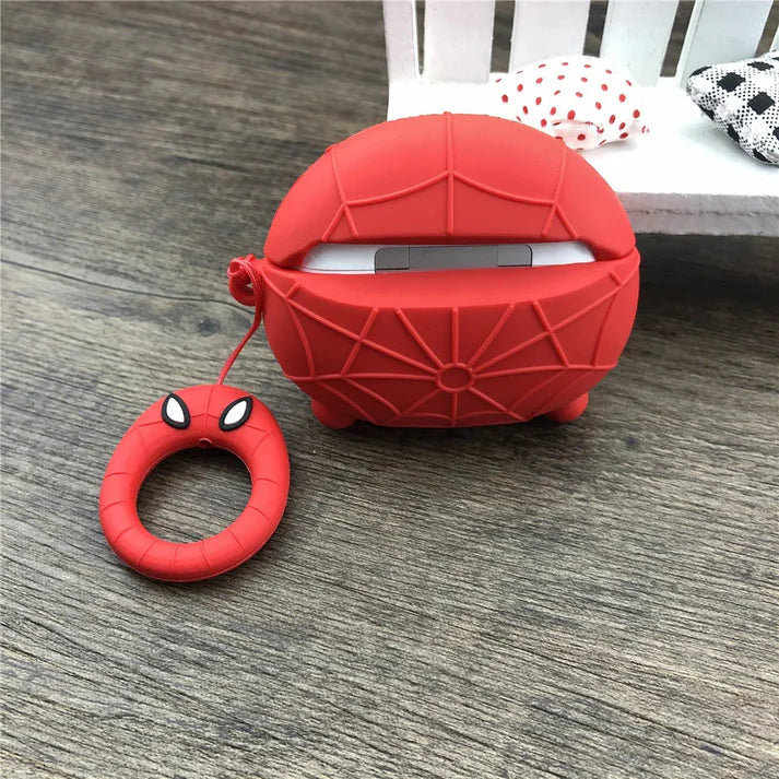 Spiderman Case for Apple AirPod - Premium Silicone Cover with Key Handle