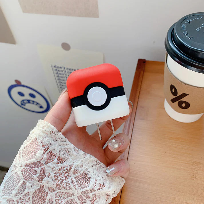 Iphone Charger Case Cover - Pokemon - 4 Piece Set (With Wire Protector)