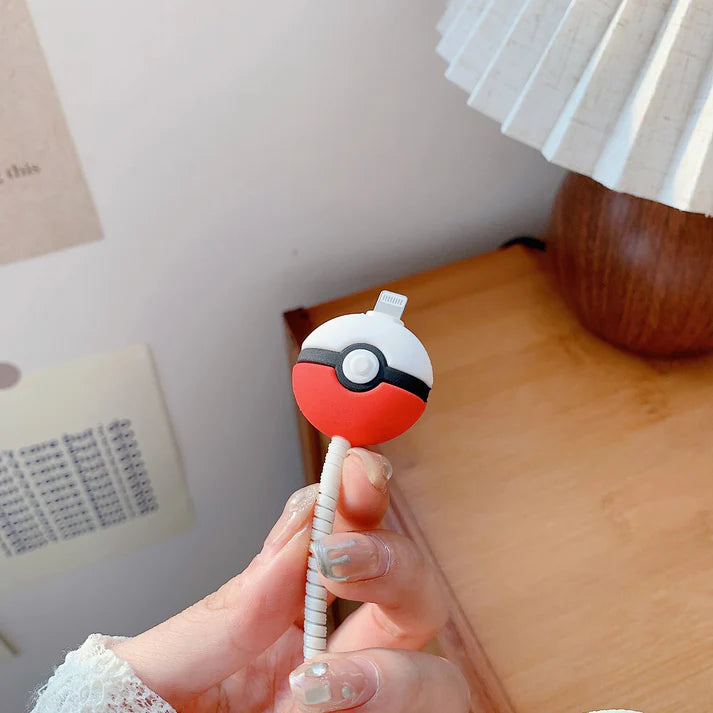 Iphone Charger Case Cover - Pokemon - 4 Piece Set (With Wire Protector)