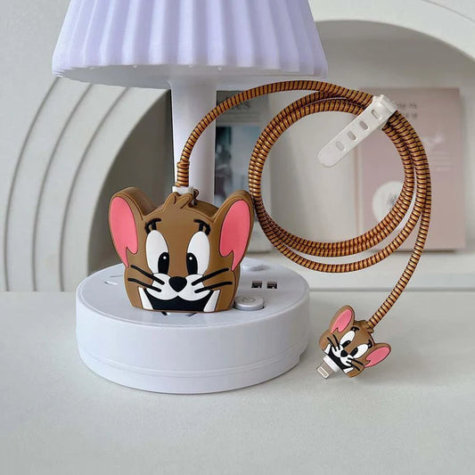 Iphone Charger Case Cover - Tom & Jerry (4 Piece Set)