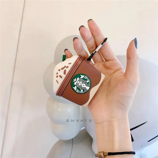 Starbucks Brown Frappuccino Airpods Cover for Apple AirPods - Premium Silicone Case Cover Starbucks Brown Frappuccino Airpods Cover for Apple AirPods - Premium Silicone Case Cover