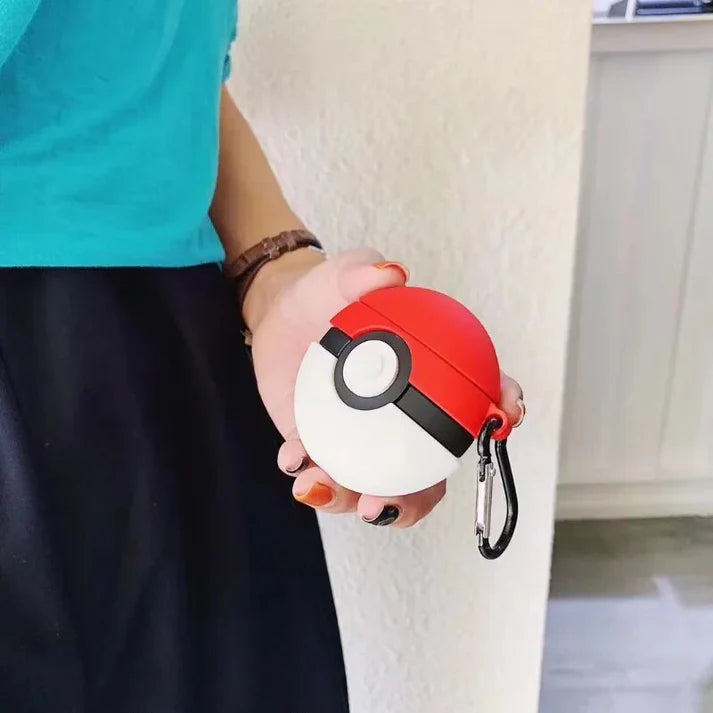 Pokemon Poke Ball Airpods Cover for Apple AirPods - Premium Silicone Case Cover