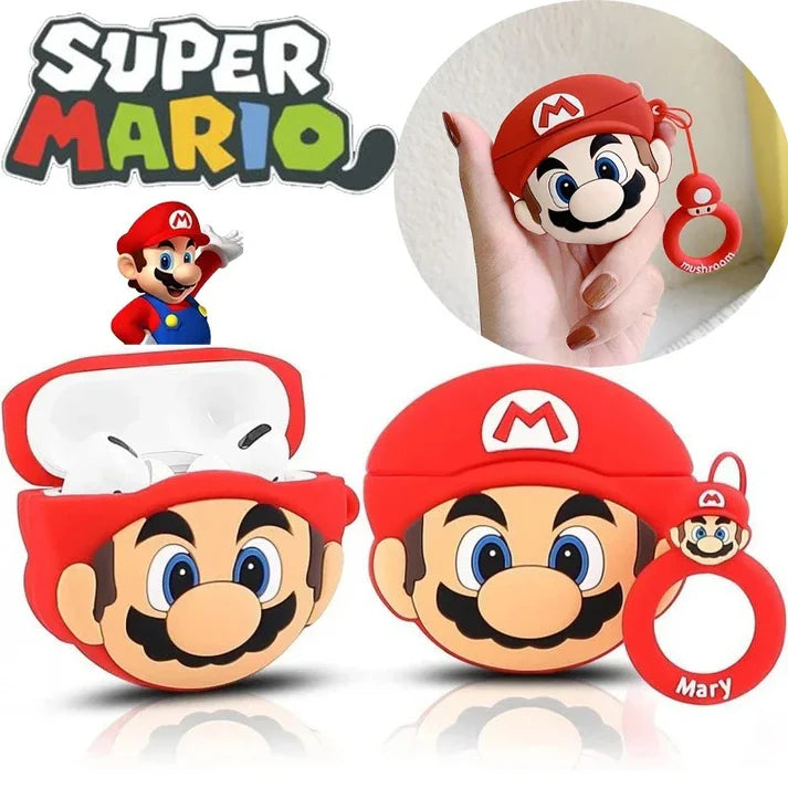 Super Mario Airpods Cover for Apple AirPods - Premium Silicone Case Cover