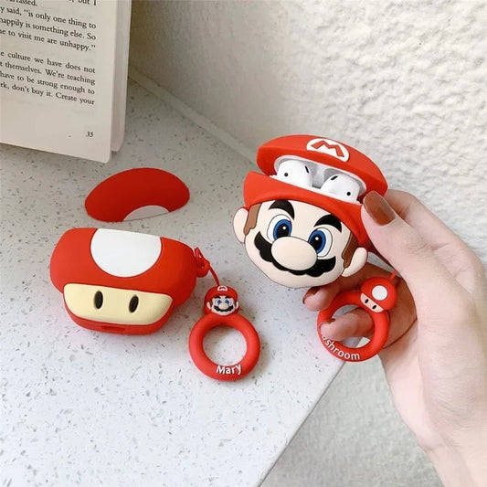Super Mario Airpods Cover for Apple AirPods - Premium Silicone Case Cover