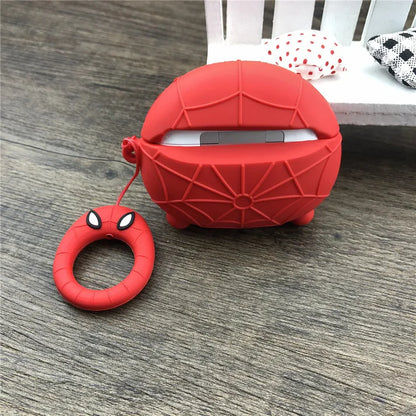 Spiderman Case for Apple AirPod - Premium Silicone Cover with Key Handle