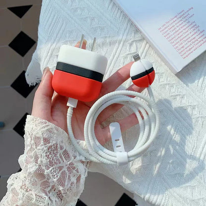 Iphone Charger Case Cover - Pokemon - 4 Piece Set (With Wire Protector)