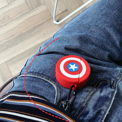 Captain America Shield Case for Apple AirPods - Silicone Cover
